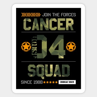 Zodiac Majesty Cancer Squad Camo Sticker